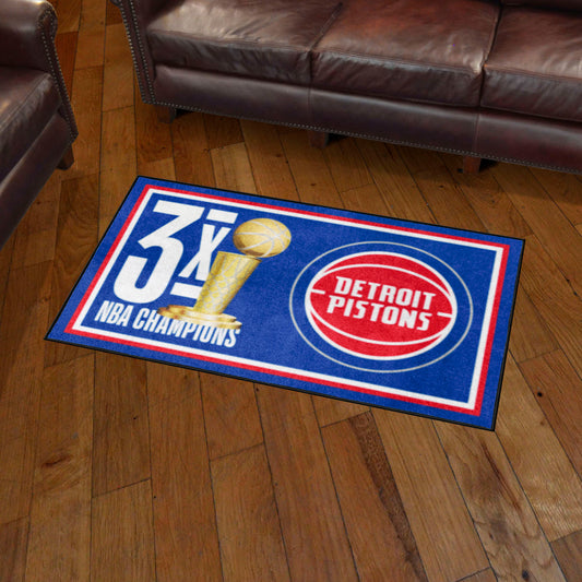 Detroit Pistons Dynasty 3ft. x 5ft. Plush Area Rug