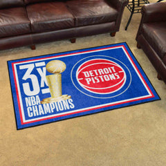 Detroit Pistons Dynasty 4ft. x 6ft. Plush Area Rug - Detroit Pistons