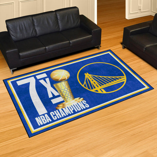 Golden State Warriors Dynasty 5ft. x 8ft. Plush Area Rug