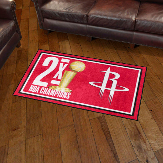 Houston Rockets Dynasty 3ft. x 5ft. Plush Area Rug - Houston Rockets