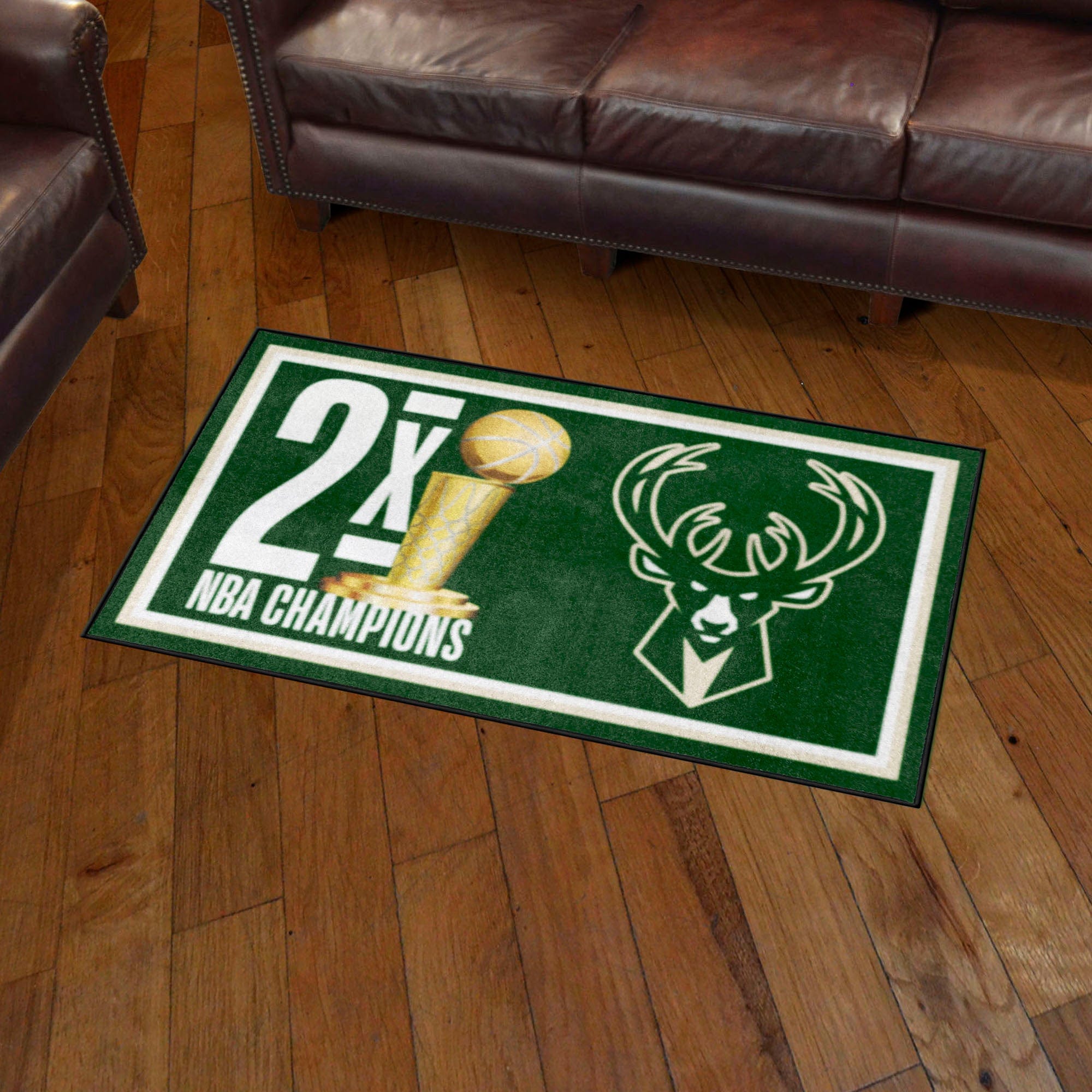 Milwaukee Bucks Dynasty 3ft. x 5ft. Plush Area Rug