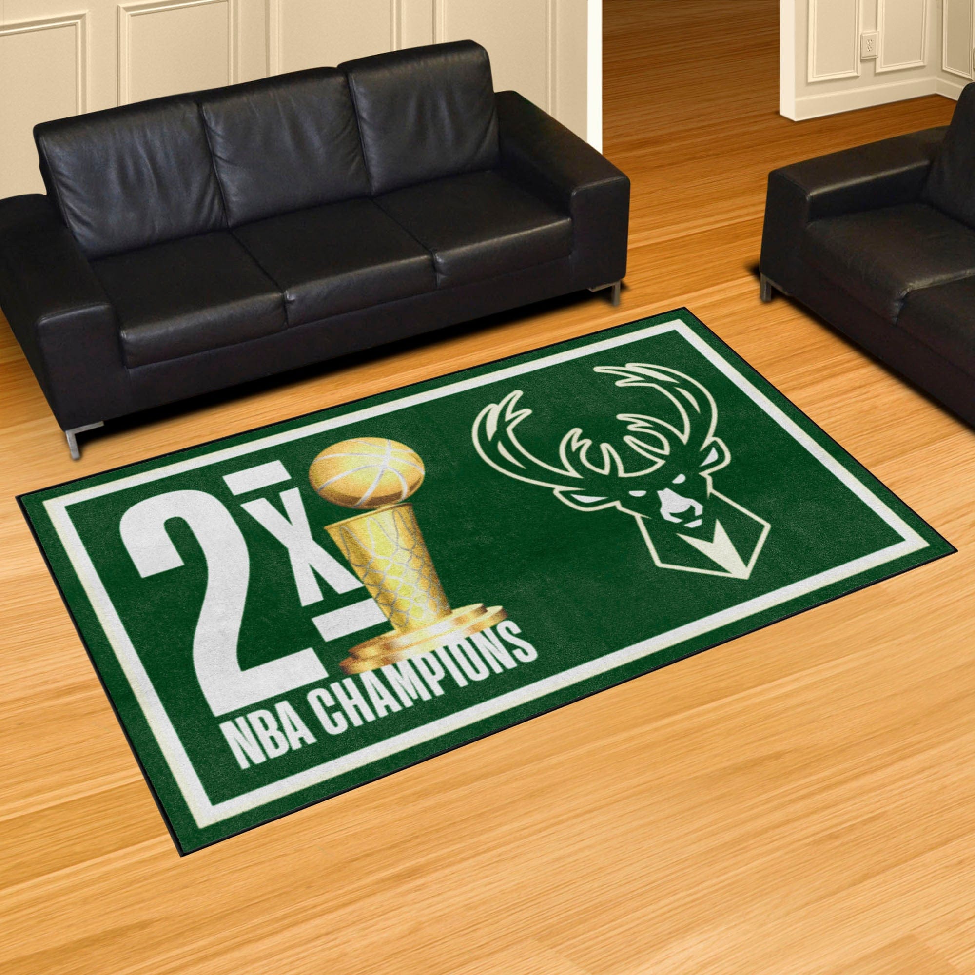 Milwaukee Bucks Dynasty 5ft. x 8ft. Plush Area Rug