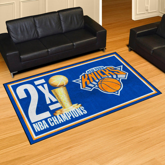 New York Knicks Dynasty 5ft. x 8ft. Plush Area Rug - New York Knicks