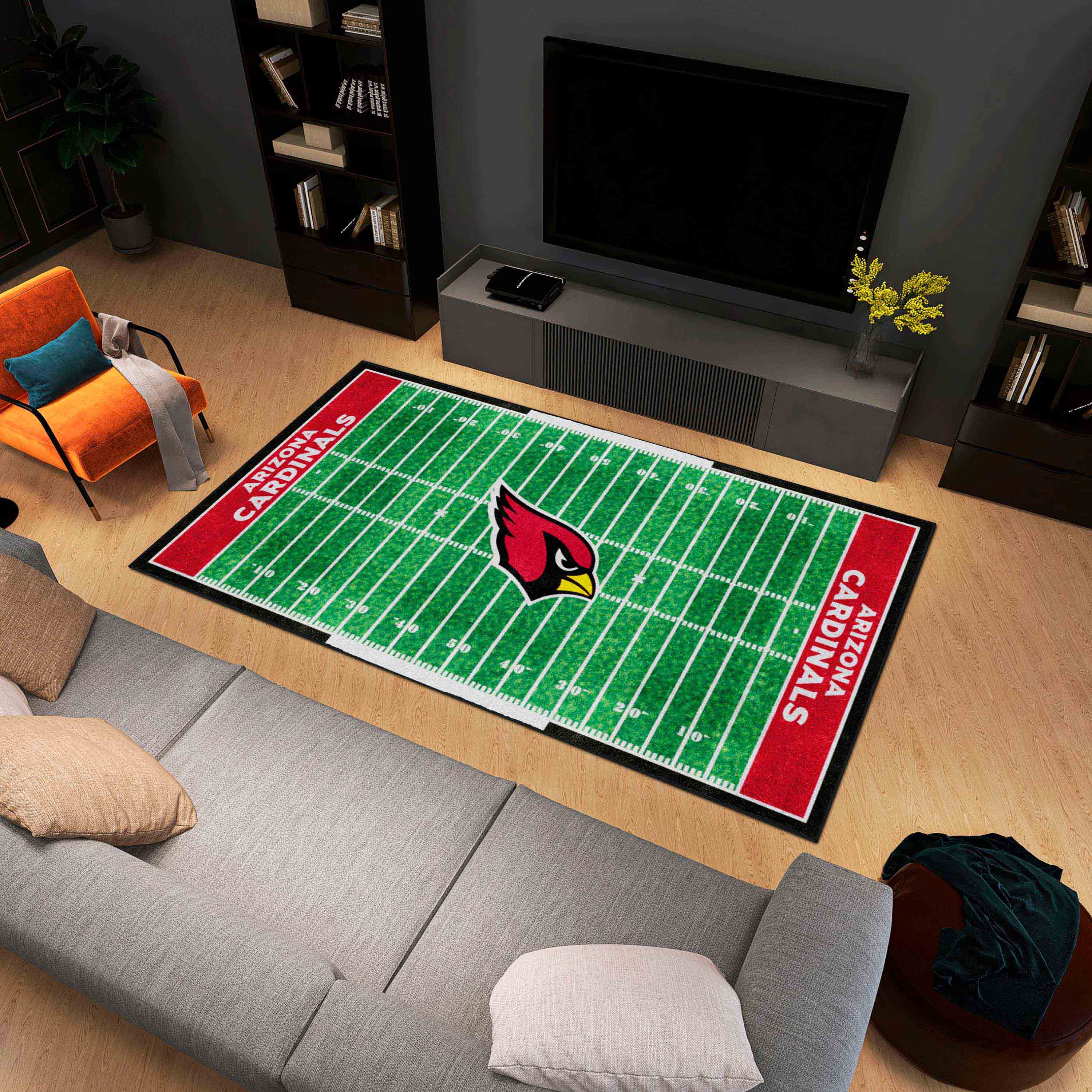 Arizona Cardinals 6 ft. x 10 ft. Plush Area Rug