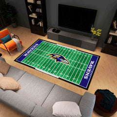 Baltimore Ravens 6 ft. x 10 ft. Plush Area Rug