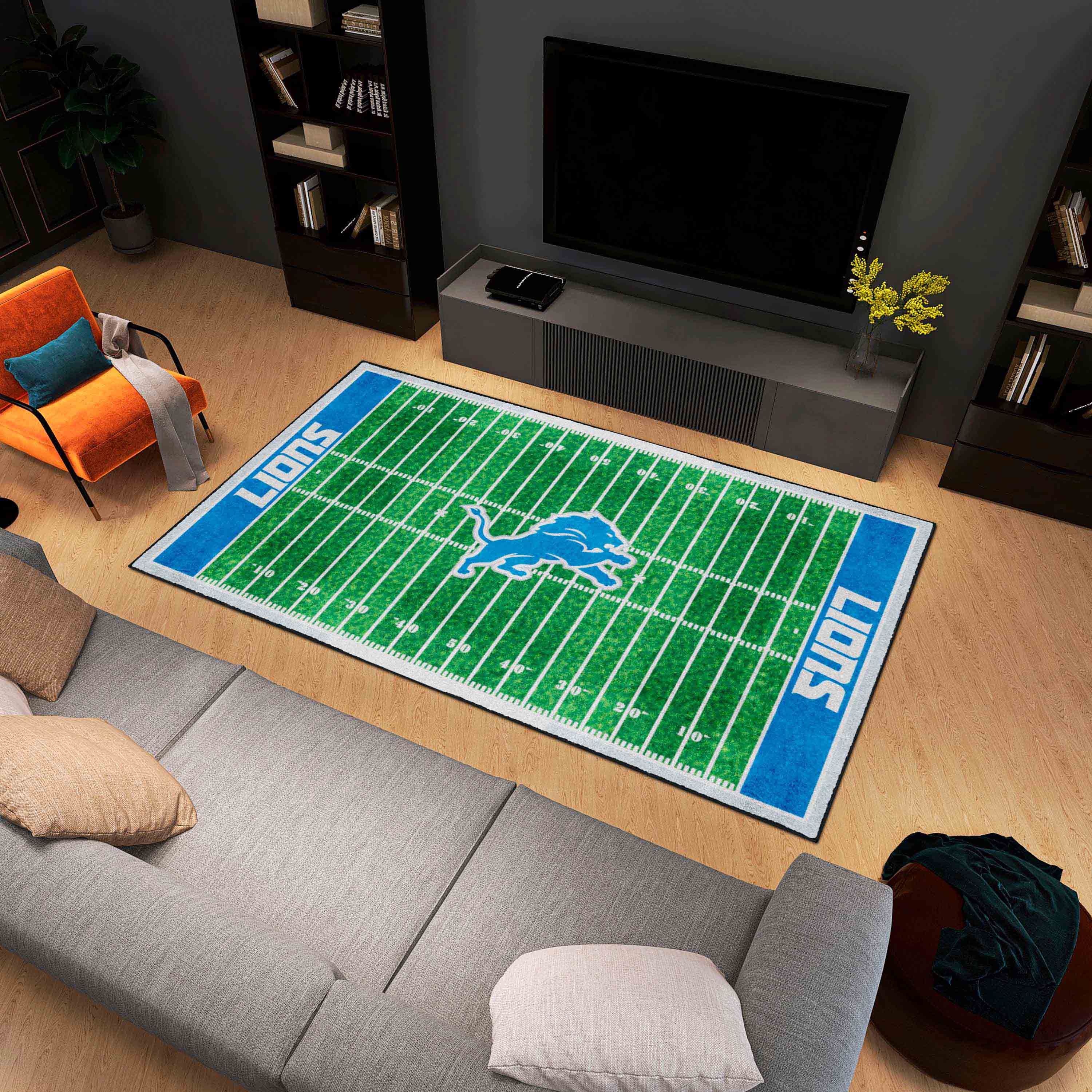 Detroit Lions 6 ft. x 10 ft. Plush Area Rug