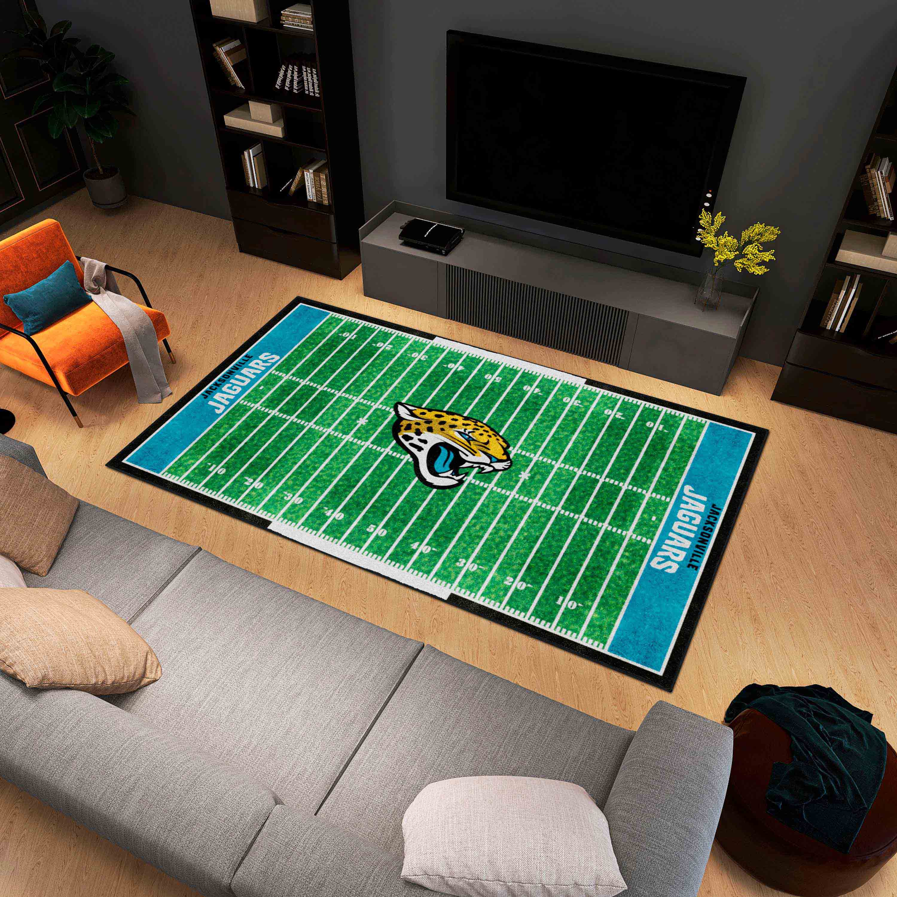 Jacksonville Jaguars 6 ft. x 10 ft. Plush Area Rug