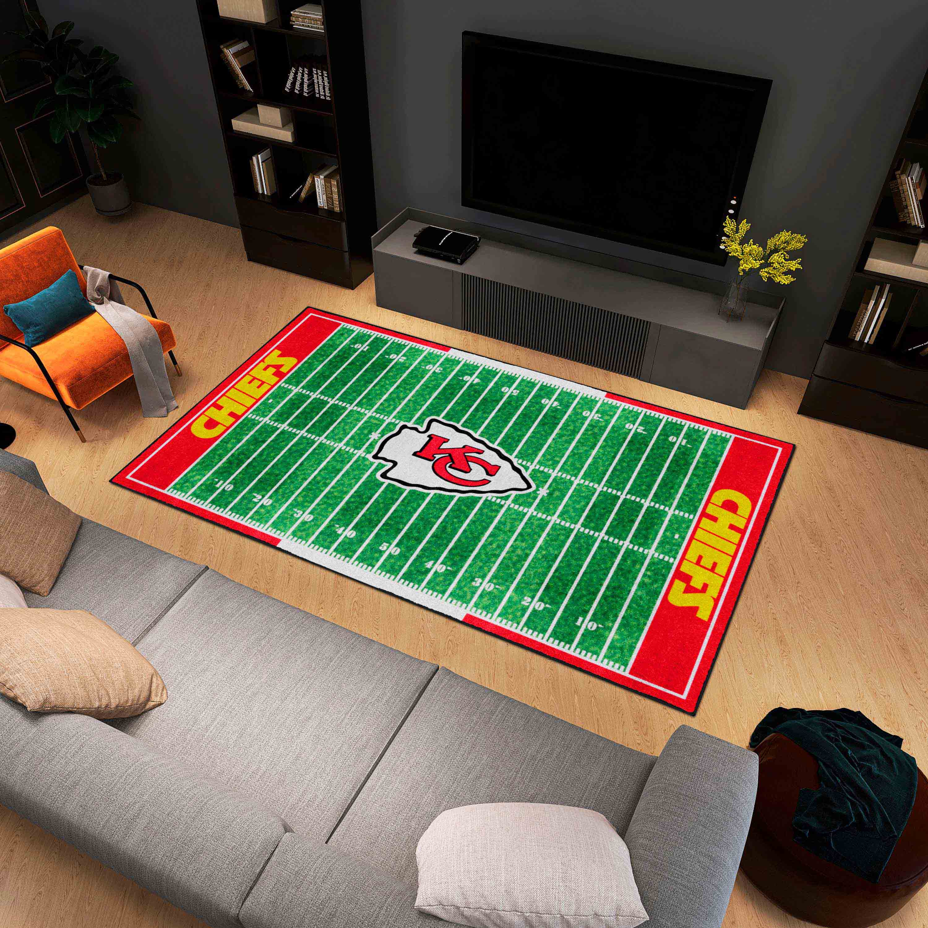 Kansas City Chiefs 6 ft. x 10 ft. Plush Area Rug