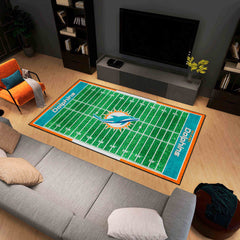 Miami Dolphins 6 ft. x 10 ft. Plush Area Rug