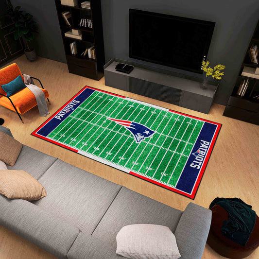 New England Patriots 6 ft. x 10 ft. Plush Area Rug