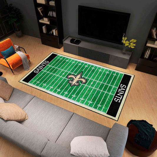 New Orleans Saints 6 ft. x 10 ft. Plush Area Rug