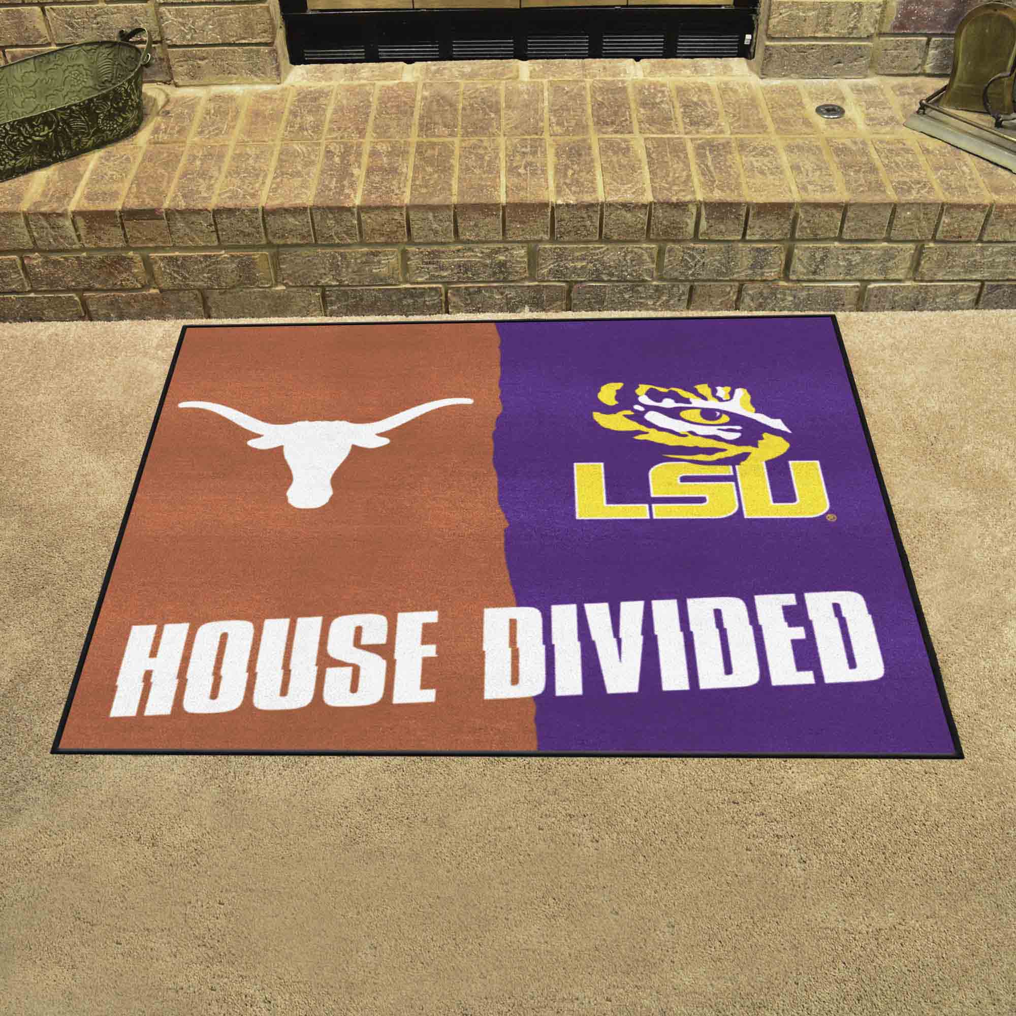 House Divided - Texas / LSU House Divided House Divided Rug - 34 in. x 42.5 in. - House Divided - Texas / LSU