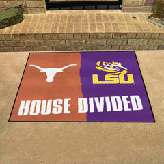 House Divided - Texas / LSU House Divided House Divided Rug - 34 in. x 42.5 in. - House Divided - Texas / LSU