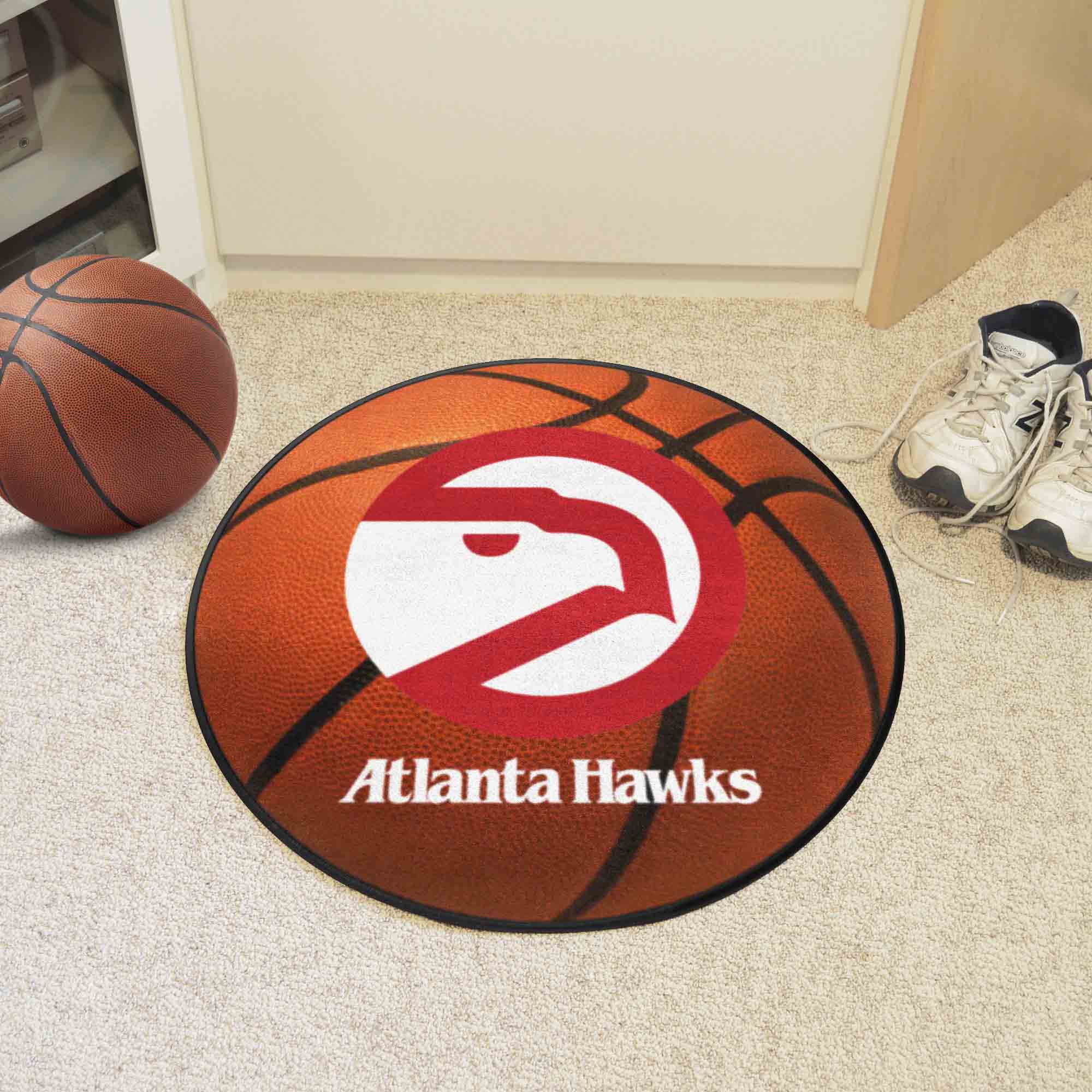 NBA Retro Atlanta Hawks Basketball Rug - 27in. Diameter - Atlanta Hawks