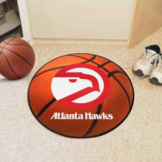 NBA Retro Atlanta Hawks Basketball Rug - 27in. Diameter - Atlanta Hawks