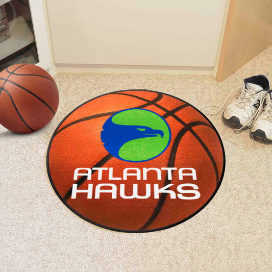 NBA Retro Atlanta Hawks Basketball Rug - 27in. Diameter - Atlanta Hawks