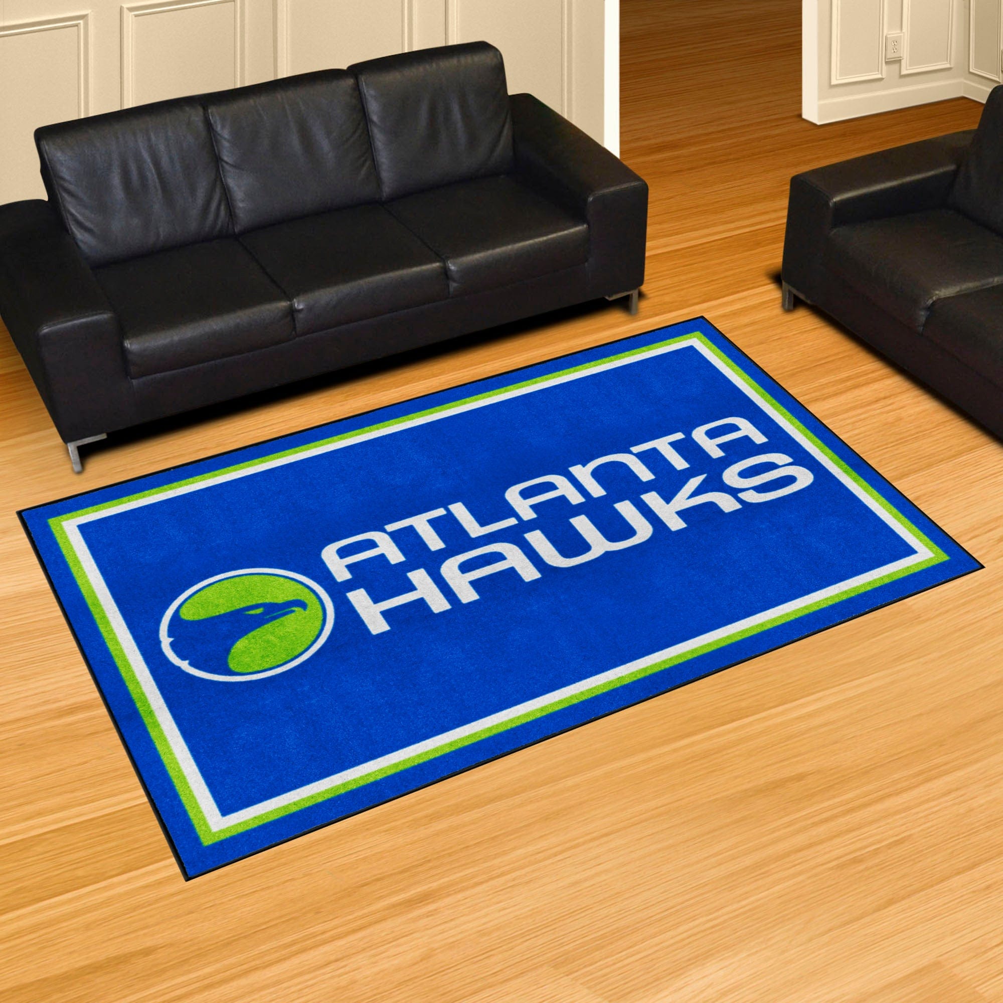 NBA Retro Atlanta Hawks 5ft. x 8 ft. Plush Area Rug - Atlanta Hawks