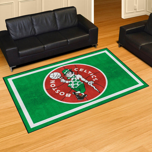 NBA Retro Boston Celtics 5ft. x 8 ft. Plush Area Rug - Boston Celtics