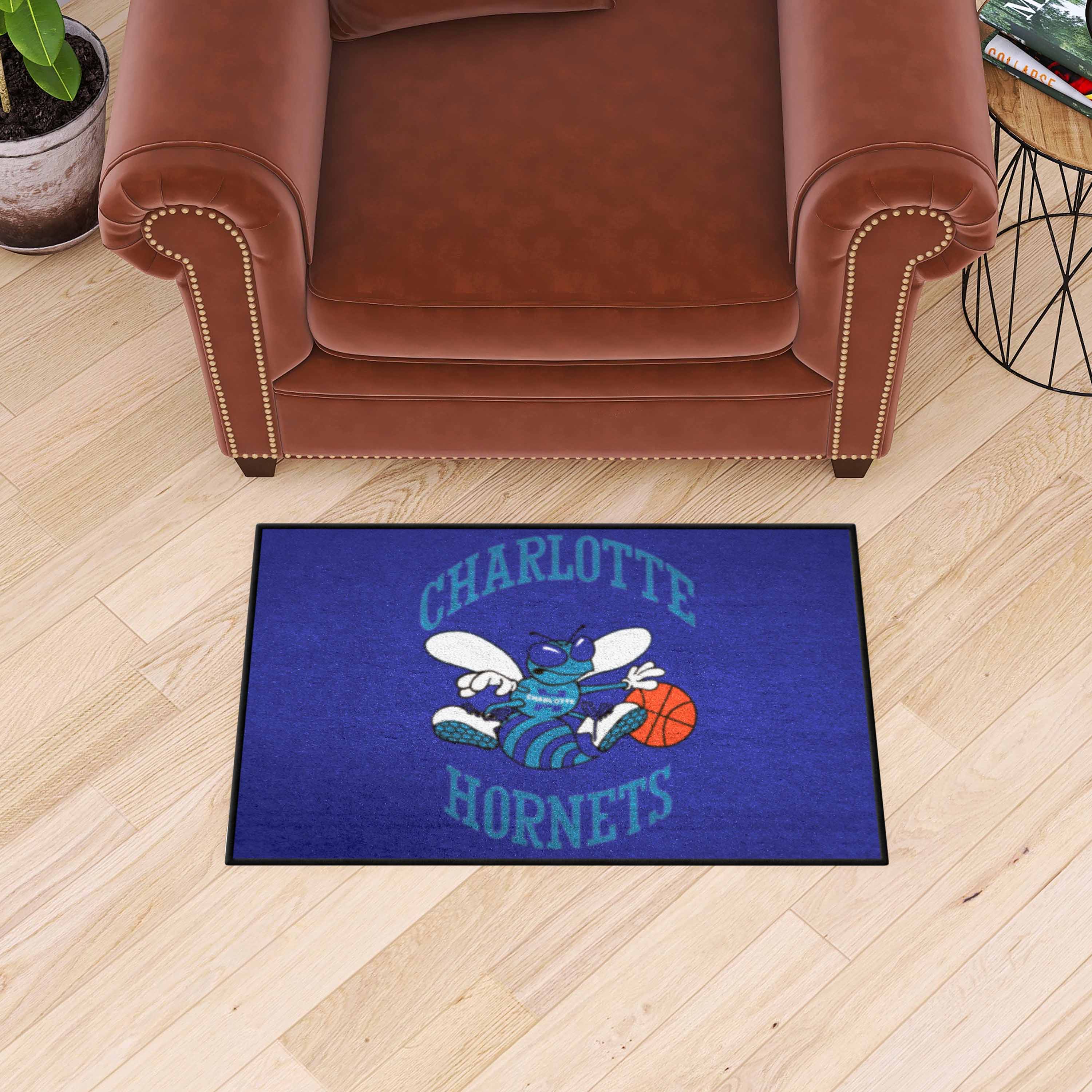 NBA Retro Charlotte Hornets Starter Mat Accent Rug - 19in. x 30in. - Charlotte Hornets