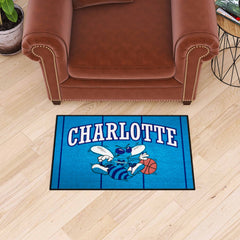 NBA Retro Charlotte Hornets Starter Mat Accent Rug - 19in. x 30in. - Charlotte Hornets