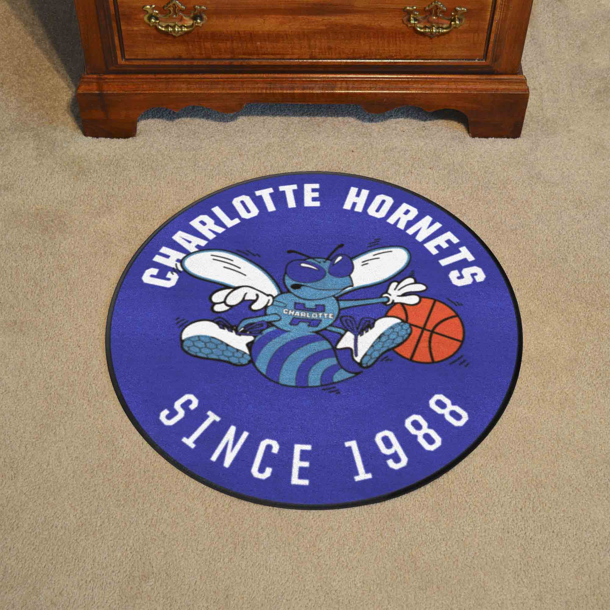 NBA Retro Charlotte Hornets Roundel Rug - 27in. Diameter