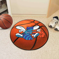 NBA Retro Charlotte Hornets Basketball Rug - 27in. Diameter - Charlotte Hornets