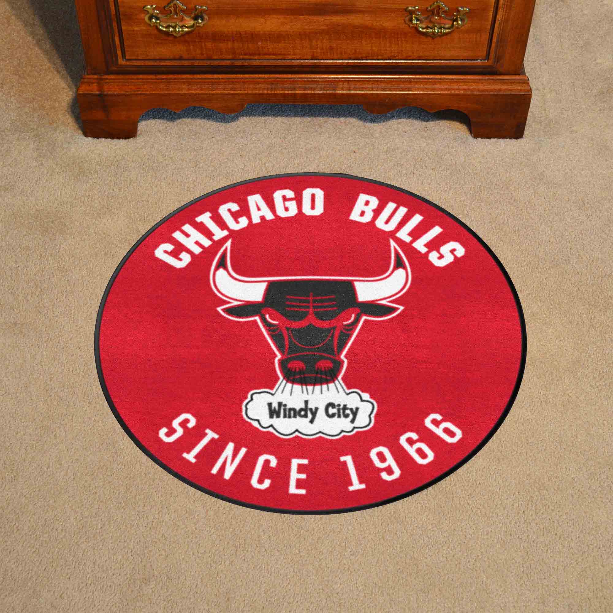 NBA Retro Chicago Bulls Roundel Rug - 27in. Diameter