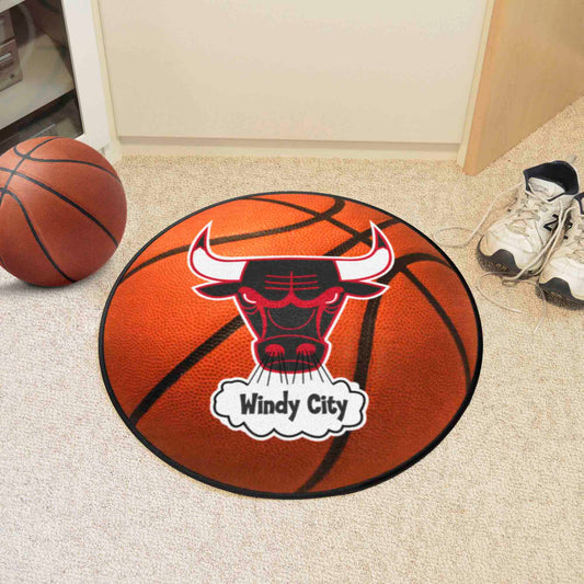 NBA Retro Chicago Bulls Basketball Rug - 27in. Diameter - Chicago Bulls