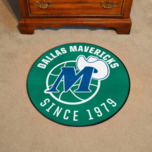 NBA Retro Dallas Mavericks Roundel Rug - 27in. Diameter - Dallas Mavericks