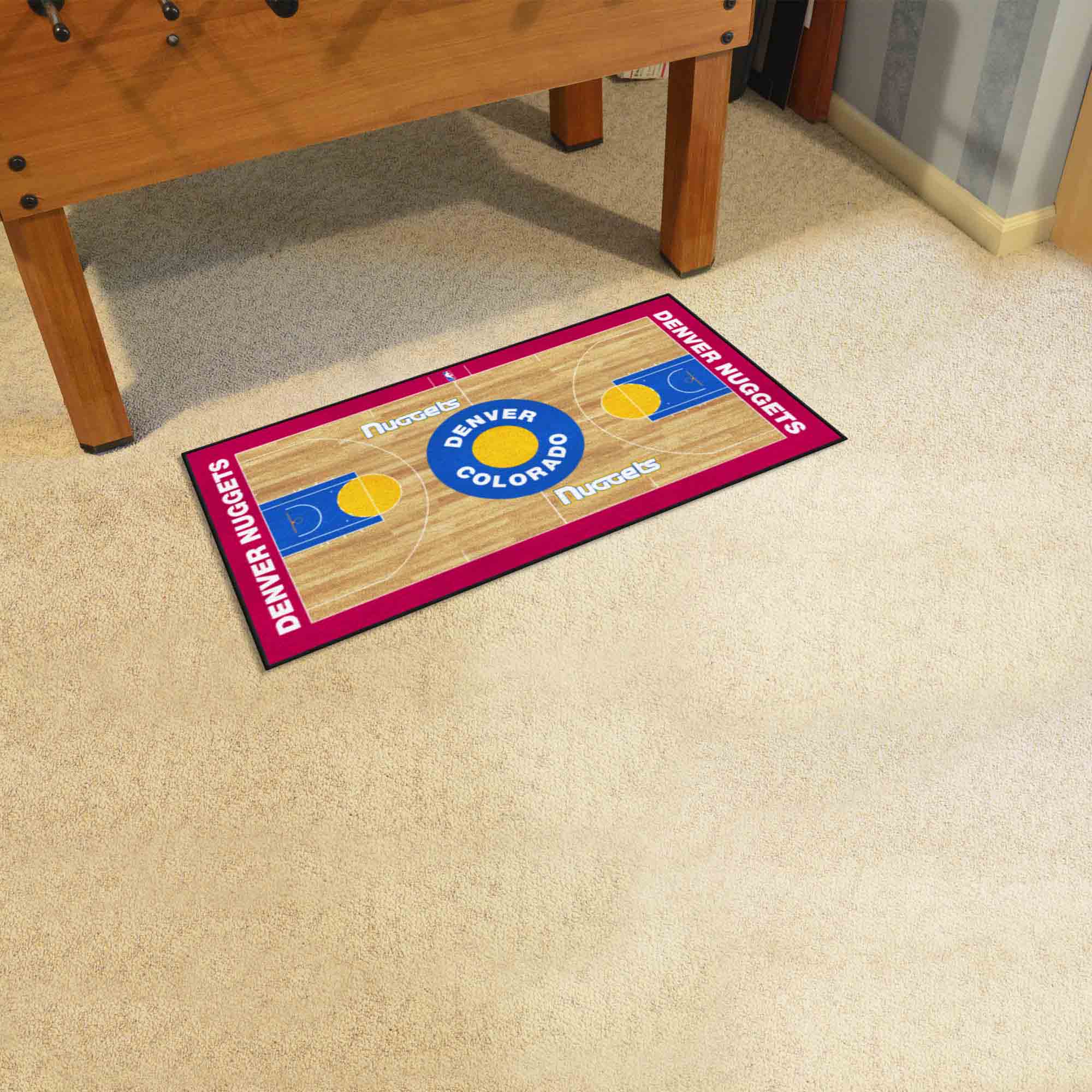 NBA Retro Denver Nuggets Court Runner Rug - 24in. x 44in. - Denver Nuggets