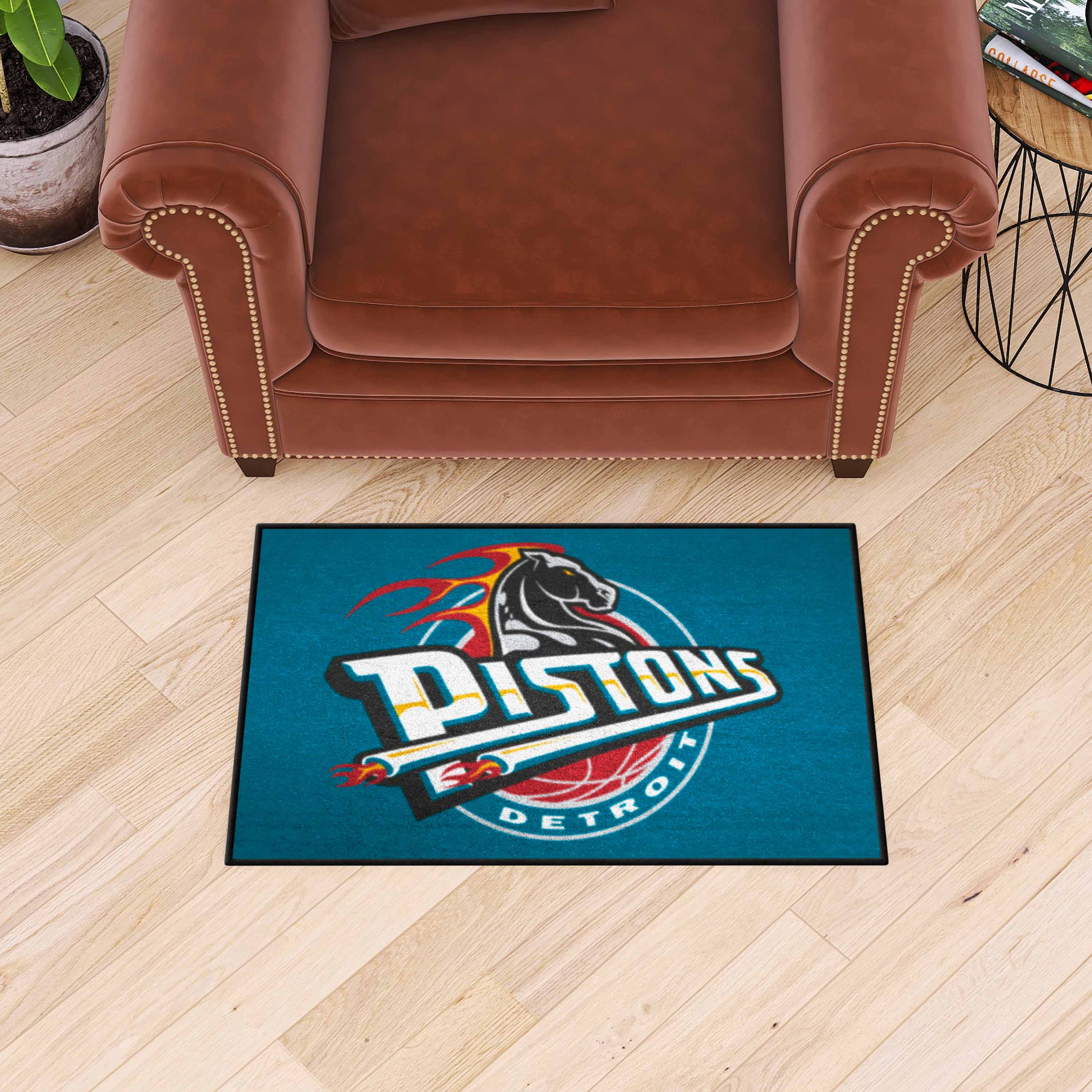 NBA Retro Detroit Pistons Starter Mat Accent Rug - 19in. x 30in. - Detroit Pistons