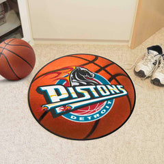 NBA Retro Detroit Pistons Basketball Rug - 27in. Diameter - Detroit Pistons