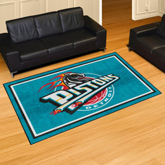 NBA Retro Detroit Pistons 5ft. x 8 ft. Plush Area Rug - Detroit Pistons