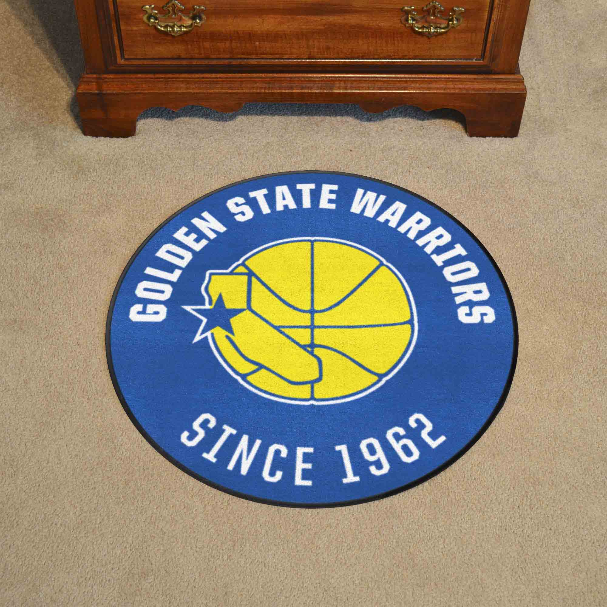 NBA Retro Golden State Warriors Roundel Rug - 27in. Diameter - Golden State Warriors