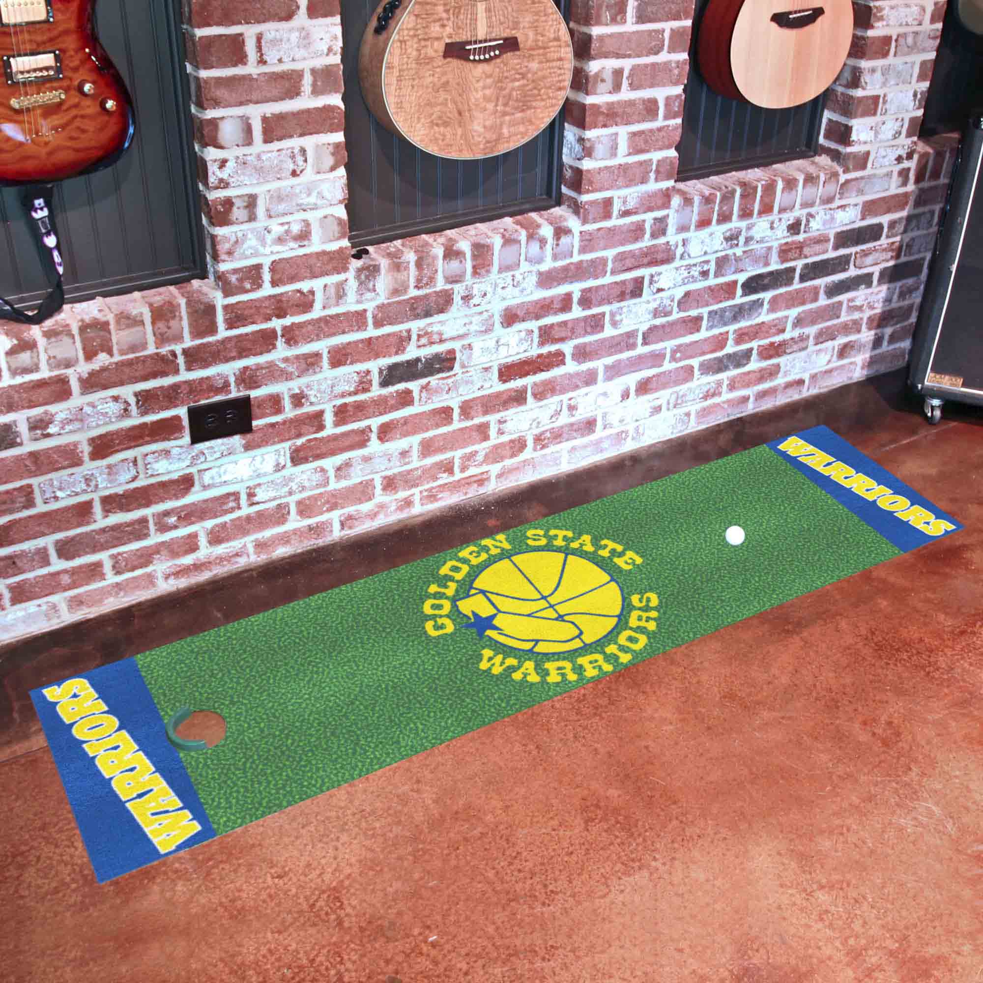 NBA Retro Golden State Warriors Putting Green Mat - 1.5ft. x 6ft.