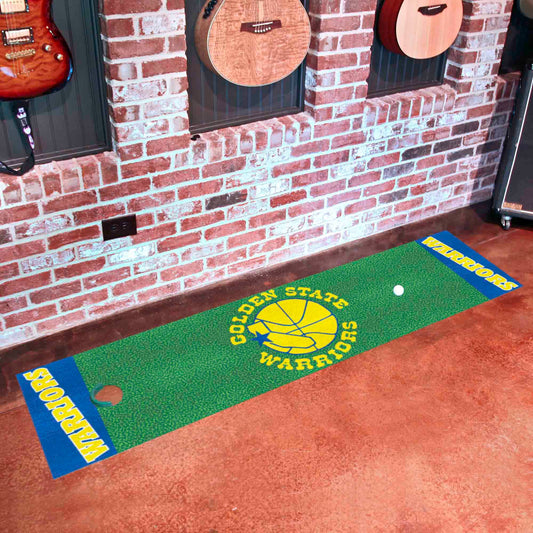 NBA Retro Golden State Warriors Putting Green Mat - 1.5ft. x 6ft.