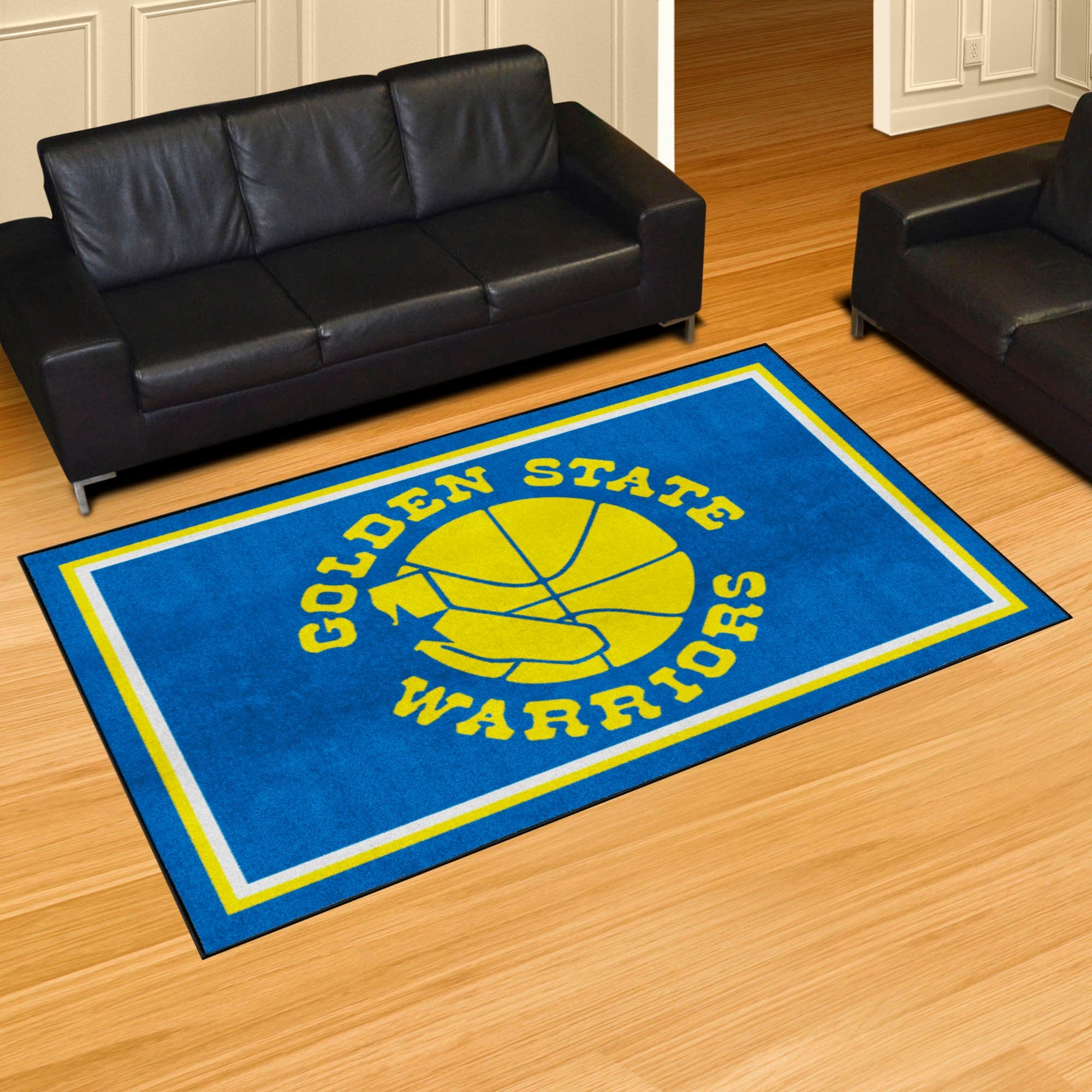 NBA Retro Golden State Warriors 5ft. x 8 ft. Plush Area Rug - Golden State Warriors