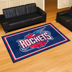 NBA Retro Houston Rockets 5ft. x 8 ft. Plush Area Rug