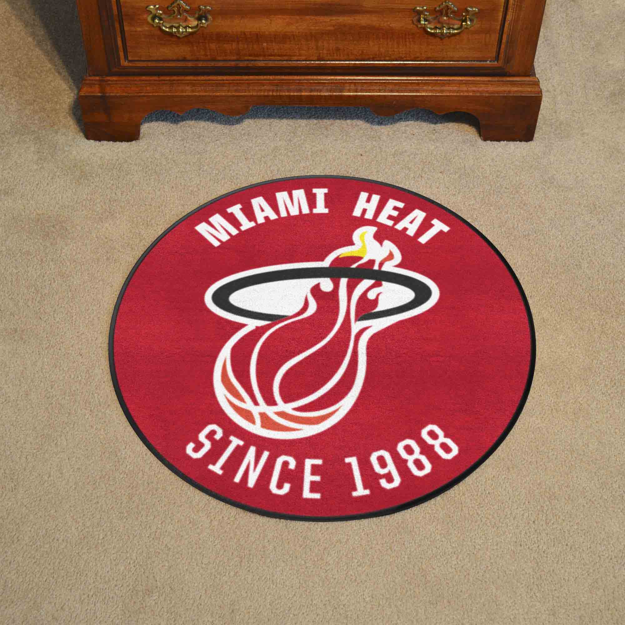 NBA Retro Miami Heat Roundel Rug - 27in. Diameter