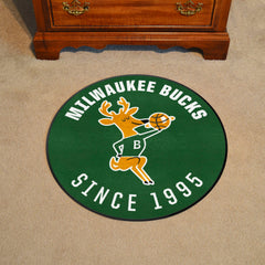 NBA Retro Milwaukee Bucks Roundel Rug - 27in. Diameter