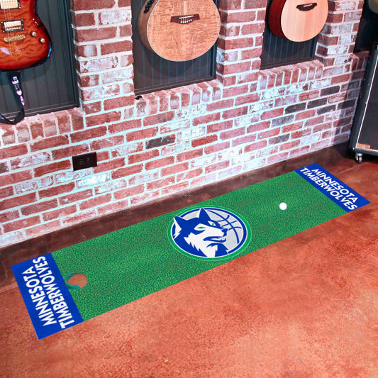 NBA Retro Minnesota Timberwolves Putting Green Mat - 1.5ft. x 6ft.