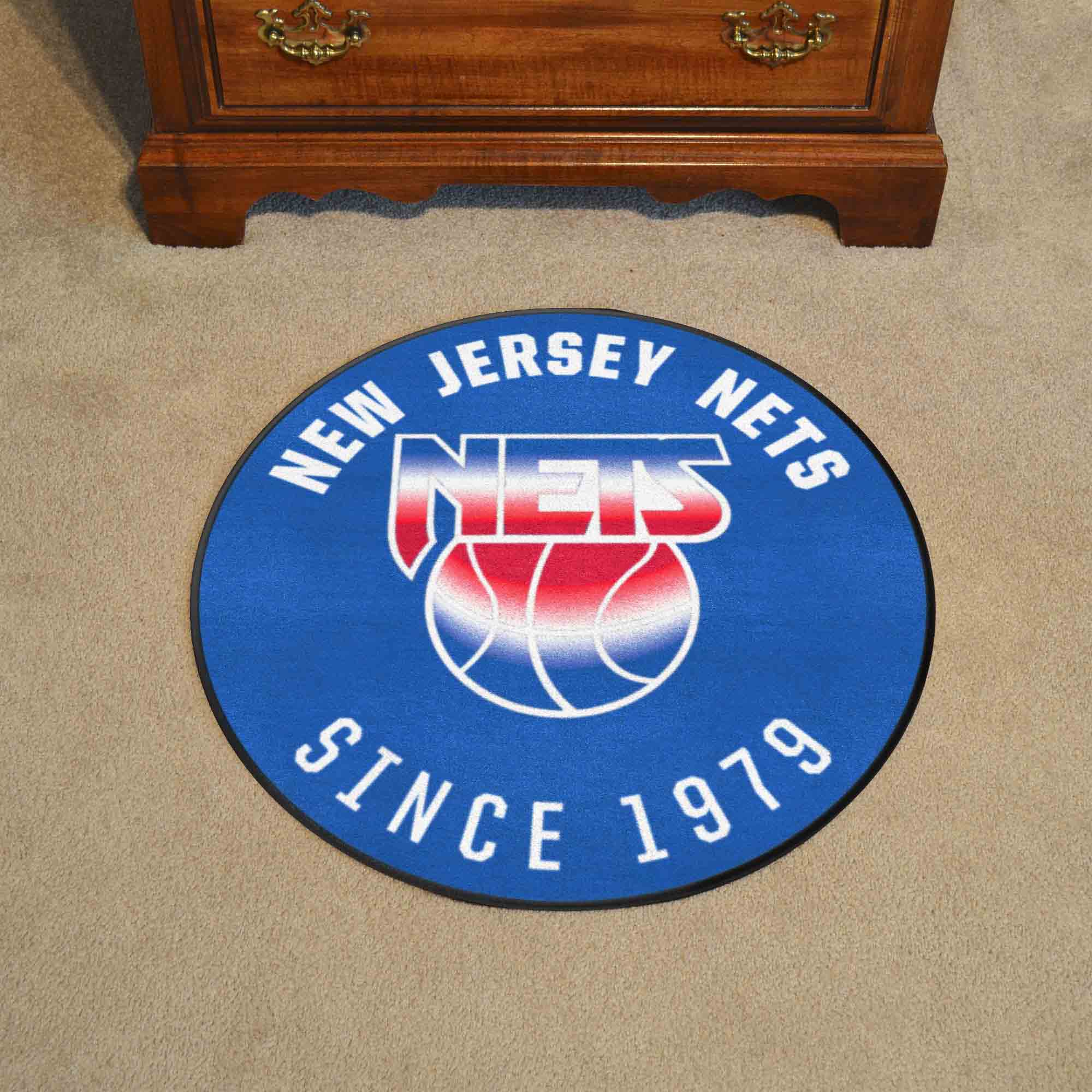 NBA Retro New Jersey Nets Roundel Rug - 27in. Diameter