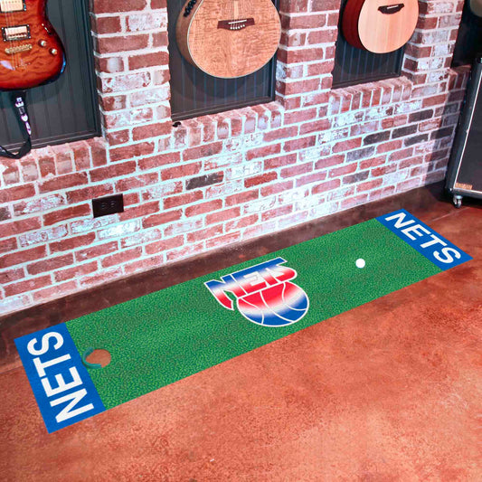 NBA Retro New Jersey Nets Putting Green Mat - 1.5ft. x 6ft.