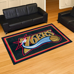 NBA Retro Philadelphia 76ers 5ft. x 8 ft. Plush Area Rug