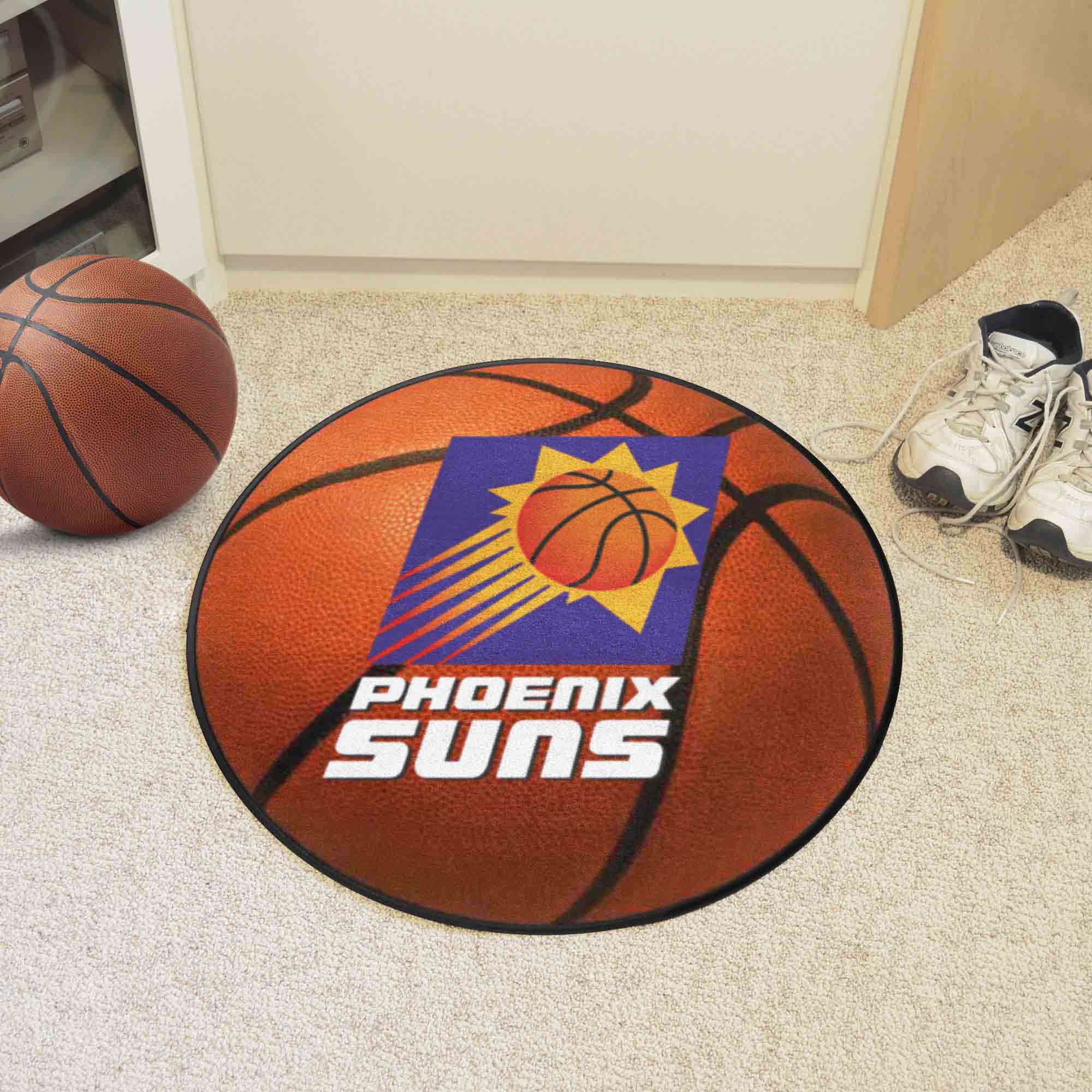 NBA Retro Phoenix Suns Basketball Rug - 27in. Diameter - Phoenix Suns