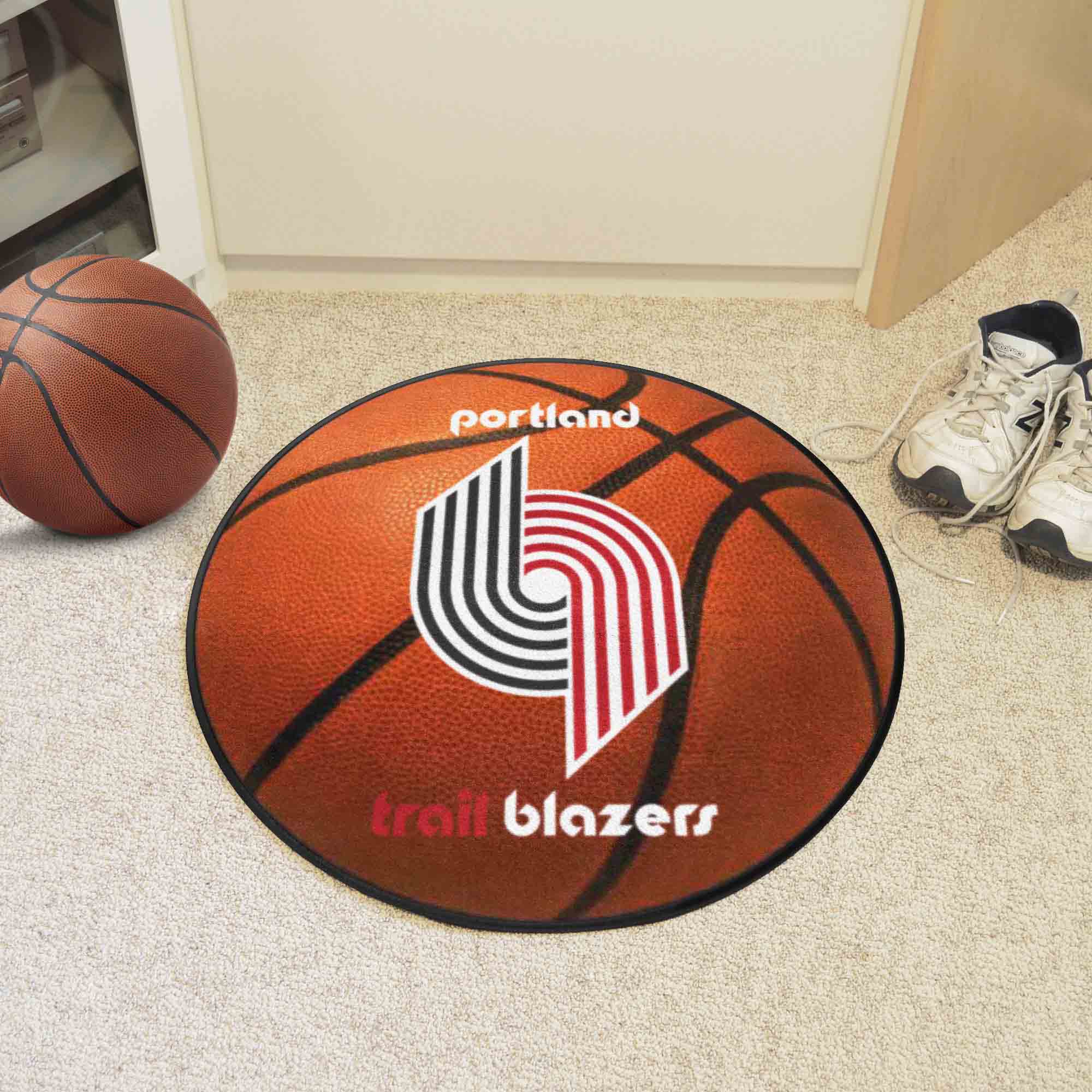 NBA Retro Portland Trail Blazers Basketball Rug - 27in. Diameter