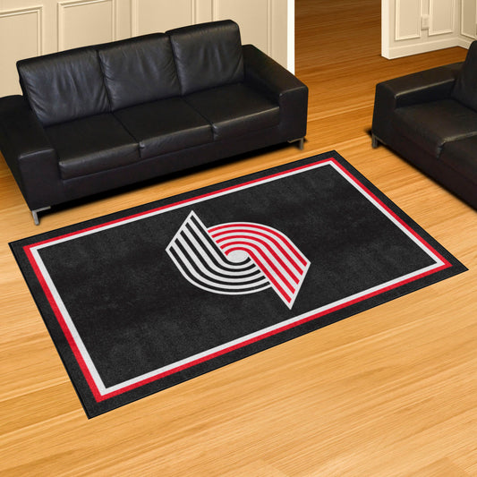 NBA Retro Portland Trail Blazers 5ft. x 8 ft. Plush Area Rug