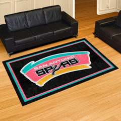 NBA Retro San Antonio Spurs 5ft. x 8 ft. Plush Area Rug