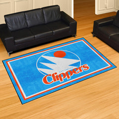 NBA Retro San Diego Clippers 5ft. x 8 ft. Plush Area Rug