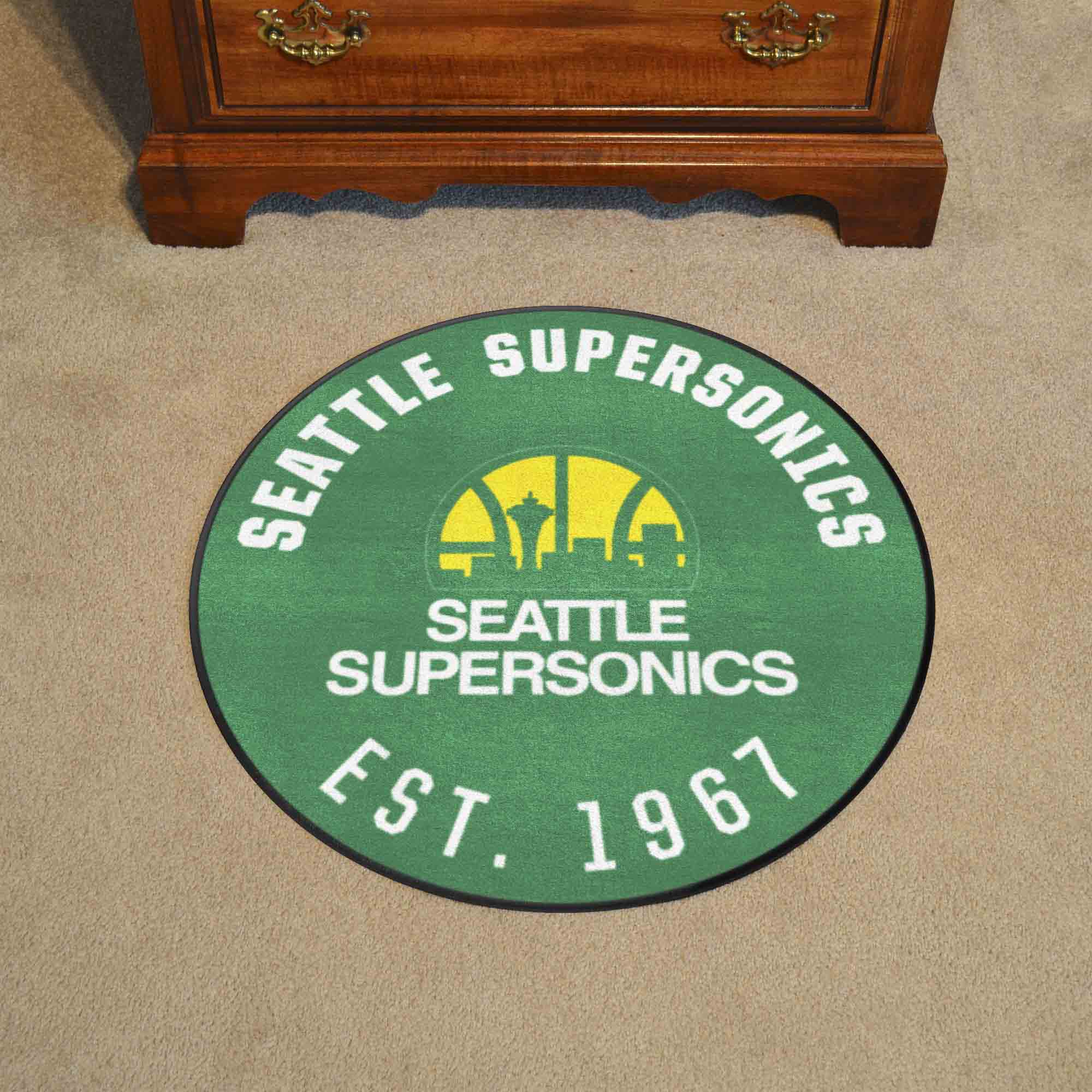 NBA Retro Seattle Supersonics Roundel Rug - 27in. Diameter